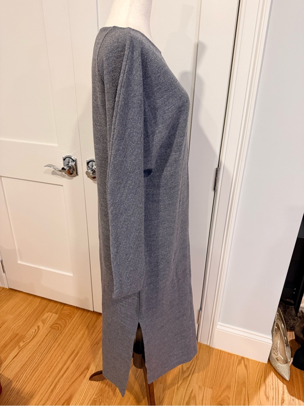 COS Grey Wool Knit Midi Dress with Side Slit - Picture 10 of 16